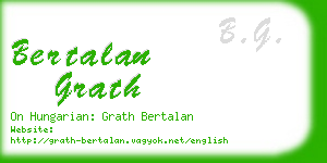 bertalan grath business card